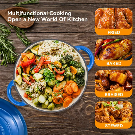 Screenshot 2025-01-29 9.01.29 PM 6-Quart Blue Enameled Cast Iron Dutch Oven with Lid – Durable, Oven-Safe Cookware (Up to 500°F) - Image 5