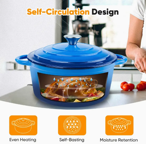 Screenshot 2025-01-29 9.02.22 PM 6-Quart Blue Enameled Cast Iron Dutch Oven with Lid – Durable, Oven-Safe Cookware (Up to 500°F) - Image 10