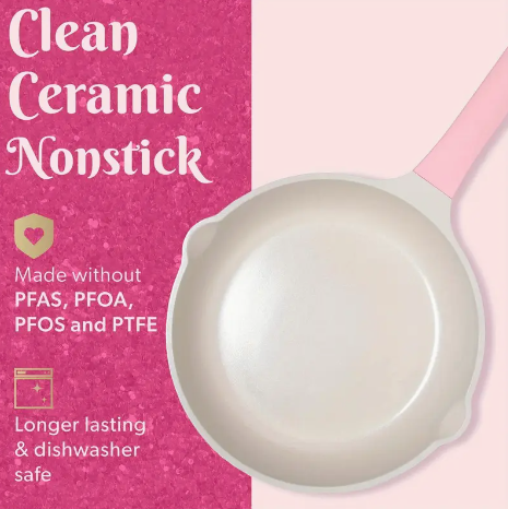 Screenshot 2025-01-30 12.09.06 AM 10-Piece Pink Ceramic Nonstick Stainless Steel Frying Pans Saucepans - Image 8