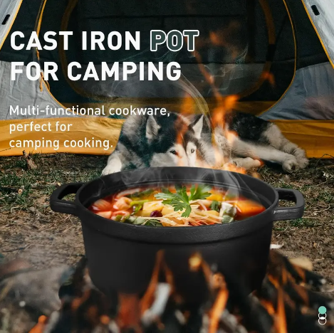 Screenshot 2025-02-22 1.12.22 AM KUTIME 2-in-1 Black Enameled Cast Iron Dutch Oven, 5.5QT Pot & 2.5QT Skillet Lid, Oven Safe and Nonstick - Image 8