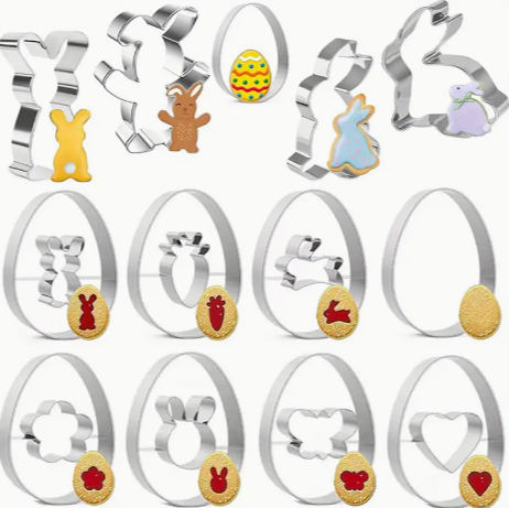 Screenshot 2025-03-18 7.09.32 PM 12-Piece Easter Cookie Cutter Set – Stainless Steel Bunny, Chick & Egg Shapes for Easter Baking & Holiday Fun - Image 7