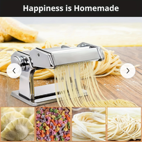Screenshot 2025-04-07 10.19.38 PM Fresh Pasta Maker Roller Machine – Stainless Steel Hand Crank for Homemade Noodles - Image 2