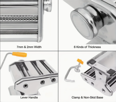 Screenshot 2025-04-07 10.20.45 PM Fresh Pasta Maker Roller Machine – Stainless Steel Hand Crank for Homemade Noodles - Image 9