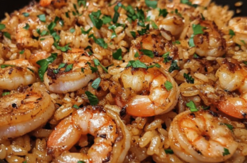 One-Pot Cajun Shrimp & Rice Skillet